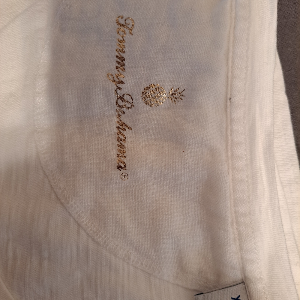 Tommy Bahama White Top with Green Pineapple